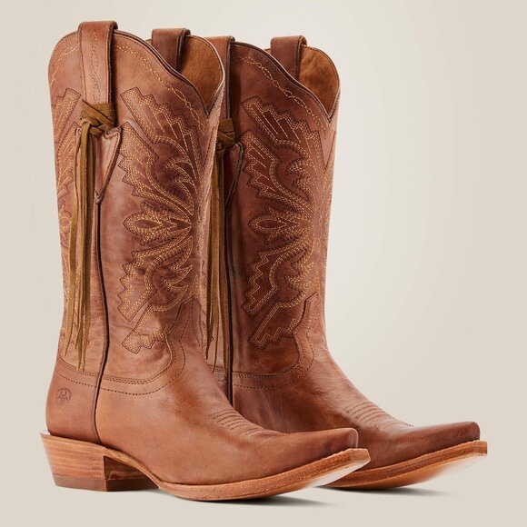 NWT Ariat Martina Western Leather Boot Women's 6.5 rodeo festival boho - Picture 1 of 7